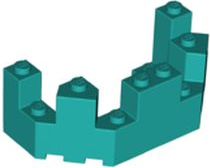 Castle Turret Top 4 x 8 x 2 1/3 in Dark Turquoise