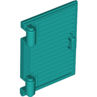 Window 1 x 2 x 3 Shutter with Hinges and Handle in Dark Turquoise