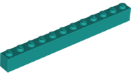 Brick 1 x 12 in Dark Turquoise