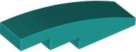 Brick Curved 4 x 1 No Studs [Stud Holder with Symmetric Ridges] in Dark Turquoise