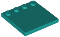 Plate Special 4 x 4, Studs on One Edge Plain] in Dark Turquoise