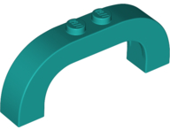 Brick Arch 1 x 6 x 2 Curved Top in Dark Turquoise