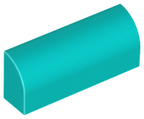 Brick Curved 1 x 4 x 1 1/3 No Studs in Dark Turquoise