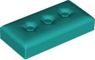 Duplo Tile 2 x 4 with Cushion Pattern in Dark Turquoise