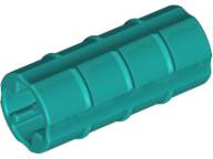 Technic Axle Connector Ridged [with x Hole x Orientation] in Dark Turquoise