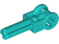 Technic Axle 1.5 with Perpendicular Axle Connector (Technic Pole Reverser Handle) in Dark Turquoise
