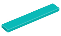 Tile 1 x 6 with Groove in Dark Turquoise