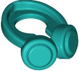 Minifig Neckwear Headphones in Dark Turquoise