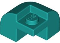 Brick Round, Curved 2 x 2 x 1 1/3, Corner in Dark Turquoise