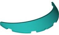 Wheel Arch, Mudguard 8 x 4 x 1 in Dark Turquoise