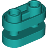 Brick Special 1 x 2 Rounded with Center Bars in Dark Turquoise