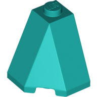 Brick Wedged, Sloped 65° 2 x 2 x 2 Corner in Dark Turquoise