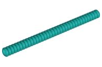 Hose, Ribbed 7mm D. 12L / 9.6cm in Dark Turquoise