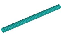 Hose, Ribbed 7mm D. 14L / 11.2cm in Dark Turquoise