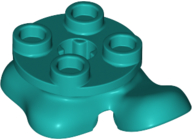Feet, 2 x 2 x 2/3, Front Left Foot Forward with 4 Studs on Top in Dark Turquoise