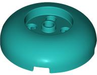 Brick Round 4 x 4 Dome Top with Round 2 x 2 Recessed, 4 Studs in Dark Turquoise