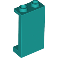 Panel 1 x 2 x 3 [Side Supports / Hollow Studs] in Dark Turquoise