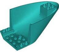 Aircraft Fuselage Curved Aft Section 6 x 10 Bottom in Dark Turquoise