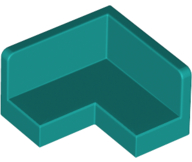 Panel 2 x 2 x 1 Corner in Dark Turquoise