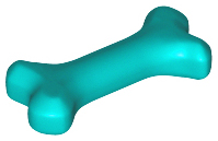 Animal Body Part, Dog Bone [Short] in Dark Turquoise