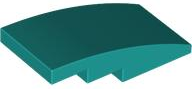 Brick Curved 4 x 2 No Studs in Dark Turquoise