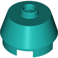 Brick Round 2 x 2 Truncated Cone in Dark Turquoise