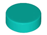 Tile Round 1 x 1 in Dark Turquoise