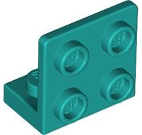 Bracket 1 x 2 - 2 x 2 Inverted in Dark Turquoise