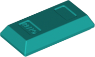 Tile Special 1 x 2 with Sloped Walls AKA Money / Gold Bar [Ingot] in Dark Turquoise