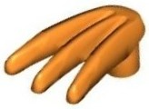 Weapon Bladed Claw Spread in Orange