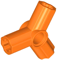 Technic Axle and Pin Connector Angled Triple [120° Offset] in Orange