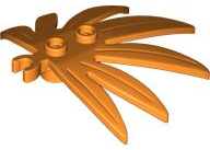 Plant, Leaves 6 x 5 Swordleaf with Clip [Thick Open O Clip] in Orange