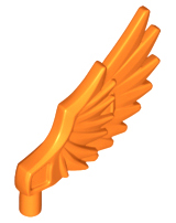 Animal / Creature Body Part, Wing Feathered in Orange