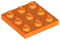 Plate 3 x 3 in Orange