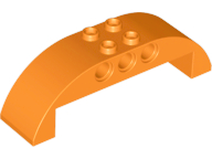 Brick Curved 2 x 8 x 2 Double in Orange