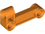 Technic Pin Connector Perpendicular 2 x 4 Bent - Beam with 90 Hole Ø 4.8 in Orange