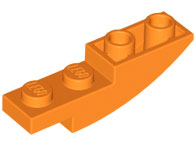 Brick Curved Inverted 4 x 1 in Orange