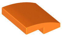 Brick Curved 2 x 2 x 2/3 in Orange