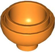 Brick Round 2 x 2 Dome Bottom [Open Stud] in Orange