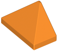 Brick Sloped 45° 2 x 1 Triple with Inside Stud Holder in Orange