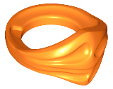 Minifig Neckwear Bandana (Ninjago) in Orange