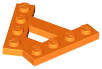 Wedge Plate 4 Stud 45° Angle Plate in Orange