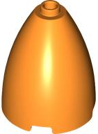 Cone 3 x 3 x 3 (Elliptic Paraboloid) with Internal Axle Hole in Orange