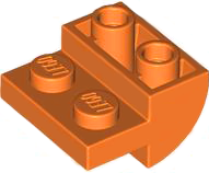 Brick Curved Inverted 2 x 2 with 1 x 2 Cutouts in Orange