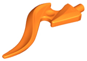 Wave / Flame Rounded Single with Pin in Orange