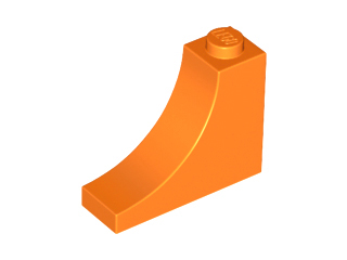 Brick Curved 1 x 3 x 2 Inverted [Inside Bow] in Orange