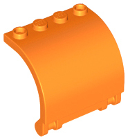 Panel 3 x 4 x 3 Curved in Orange