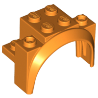 Wheel Arch, Mudguard 4 x 2 1/2 x 2 1/3 in Orange