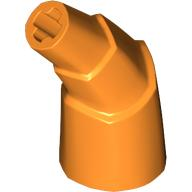 Animal Body Part, Horn Stacked 45 deg. with Axle Connectors in Orange