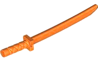 Weapon Sword / Katana / Shamshir with Capped Pommel [Square Guard] in Orange